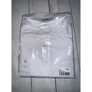 White Bolongaro Trevor Slim Fit Grandad Shirt (L)